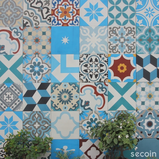 Patchwork - tông xanh dương